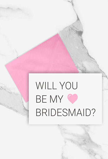 Marble Texture Bridesmaid Invitation with an Elegant and Sophisticated Design