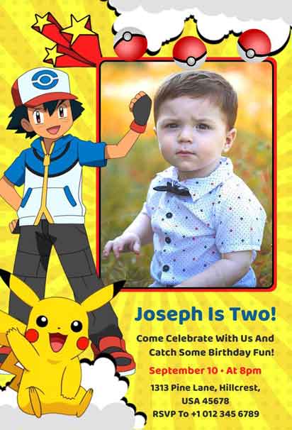 Pokémon Party Invitation Templates - Free | Customizable