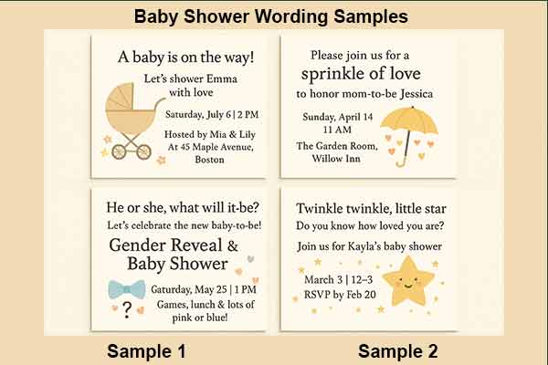 Baby Shower Wording Samples