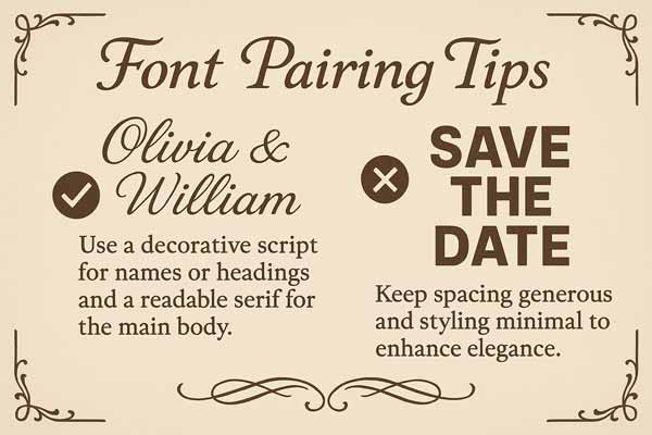 Font Pairing Tips for Vintage Wedding Invitations