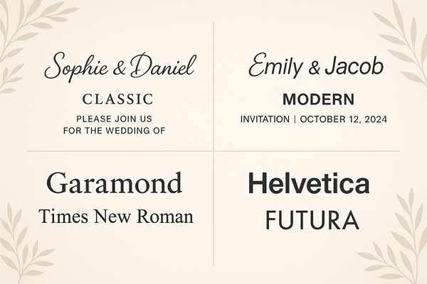 Fonts For Simple Wedding Invitations