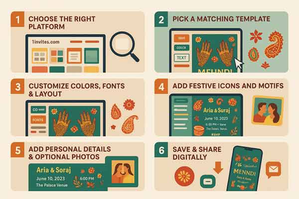 How Can Design A Unique Mehndi Invitation Online