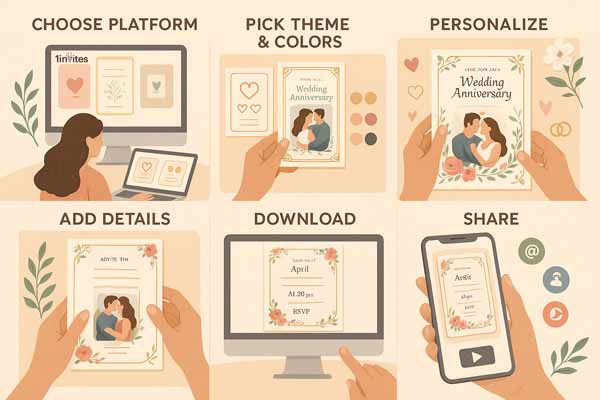 How to Design Beautiful Wedding Anniversary Invitation