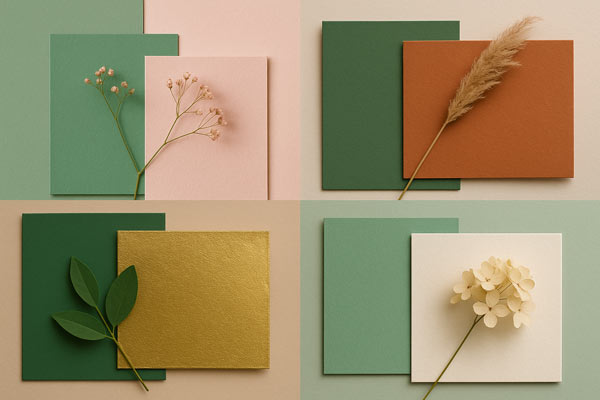 Best Color Combinations For Greenery Wedding Invitations