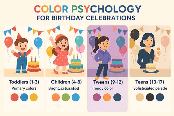 Color Psychology for Birthday Celebrations Highlighting How Different Hues Influence Mood and Theme Selection