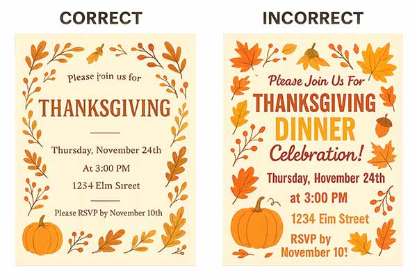 Common Mistakes To Avoid When Creating Thanksgiving Invitations For A Smooth Planning Experience