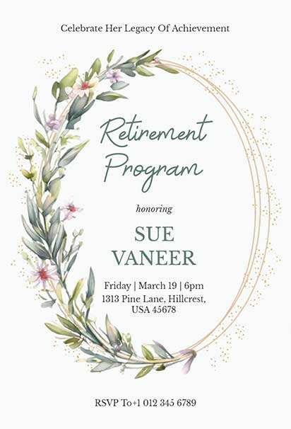 Sophisticated Retirement Design Featuring Soft Floral Arrangements and Refined Decorative Elements