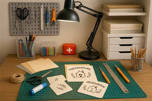 Setting Up Your Workspace for Creating Housewarming Invitations Efficiently