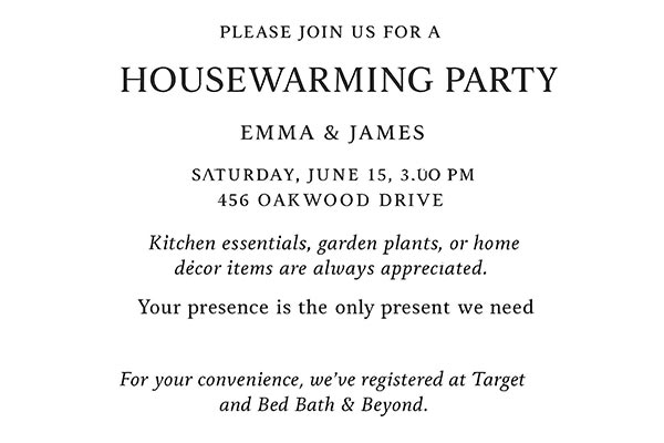 How to Politely Include Gift and Registry Information in Invitations