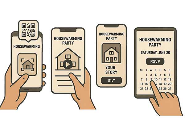 Most Popular Digital Housewarming Invitation Trends with Modern Design Styles