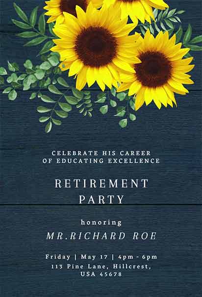 Rustic Retirement Design With Bright Sunflowers