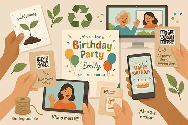 Trends in Birthday Invitation Design for 2025 Highlighting Minimalist Layouts, Bold Typography, and Interactive Digital Features