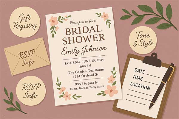 Key Elements That Make Bridal Shower Invitation Wording Thoughtful and Memorable