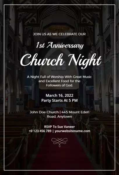 Join the Journey Sunday Worship line-art doves church invitation template