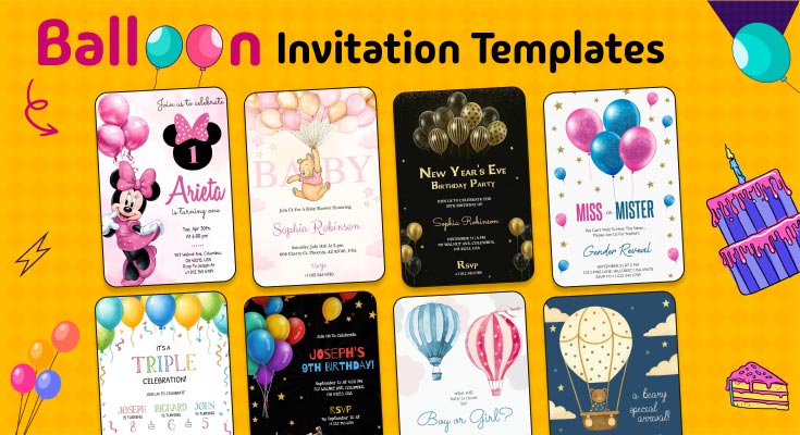 Balloon Invitation Templates