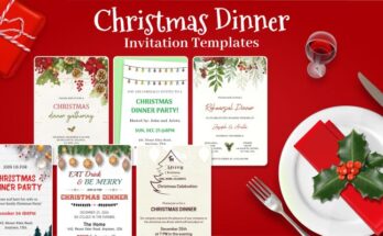 Christmas Dinner Invitation Templates