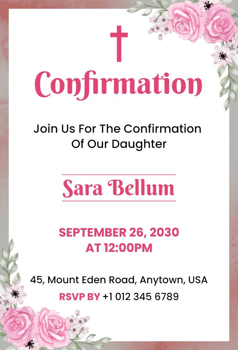 Confirmation Invitation Templates – 25+ Editable Designs & Ideas