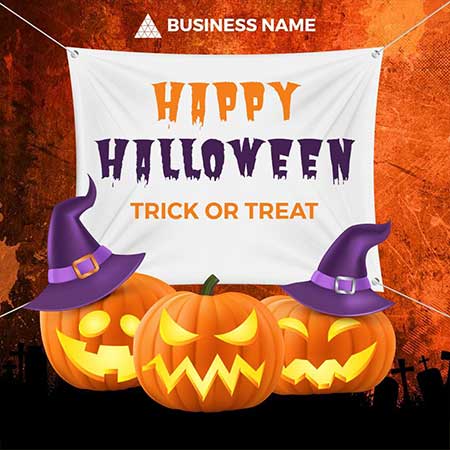 Glowing Jack-O’-Lantern Halloween Wishes Greeting Card with Warm Autumn Night Ambiance