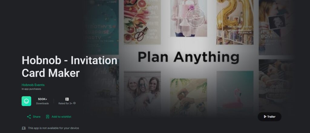 Hobnob App as an All-in-One Wedding Planner with Invitations, Guest Lists, and Event Coordination