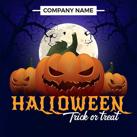 Moonlit Jack-O’-Lantern Spooky Night Greeting Card with Haunted Charm