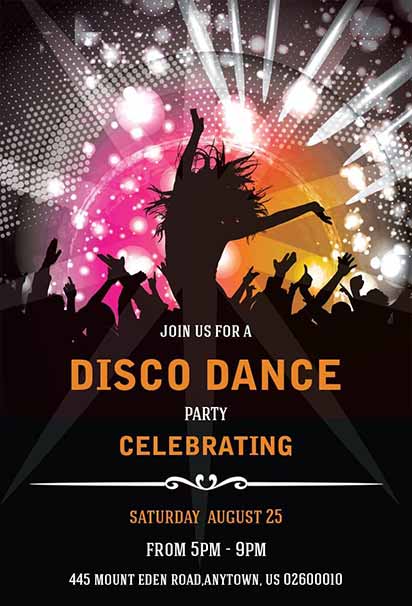Neon Disco Dance Party Invitation With Bright Glow And Electrifying Nightlife Vibes