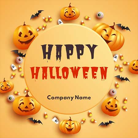 Pumpkin Fest Candy Delight Halloween Greeting Card with Playful Seasonal Vibes