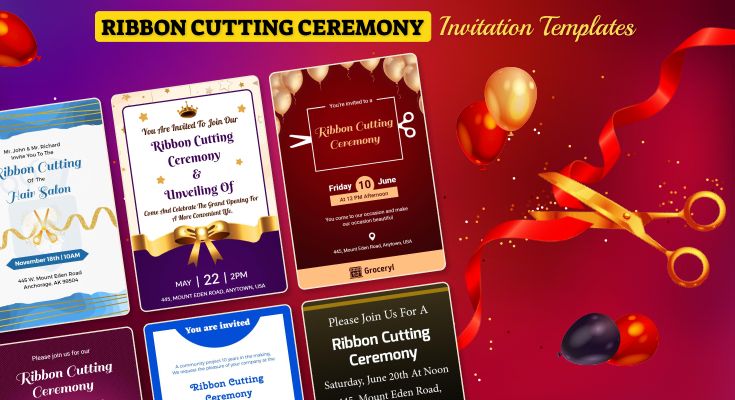 Ribbon Cutting Ceremony Invitation Templates