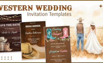 Western Wedding Invitation Templates