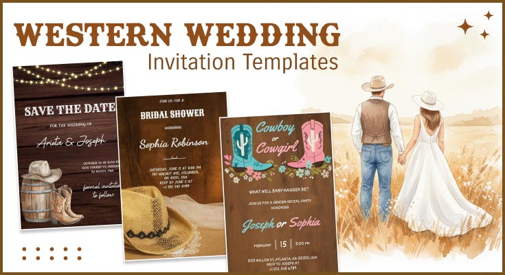Western Wedding Invitation Templates