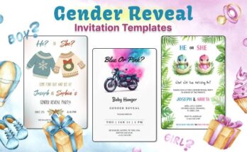 Gender Reveal Invitation Templates
