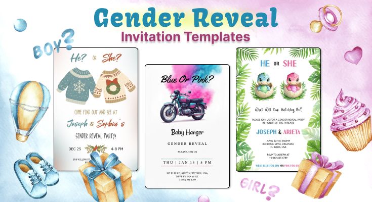 Gender Reveal Invitation Templates