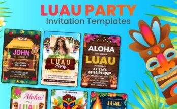 Luau Party Invitation Templates