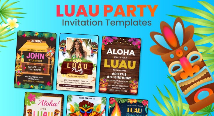 Luau Party Invitation Templates