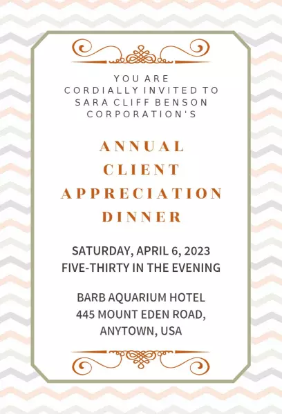 Bon Jour & Cararra Event Invitation