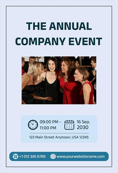 Clean Corporate Event Announcement Invitation With Minimal Design And Professional Style