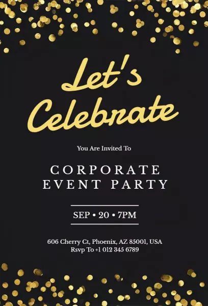 Corporate Event Celebration Party Invitation