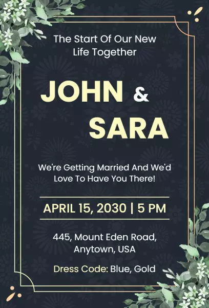 Elegant Wedding Invitation