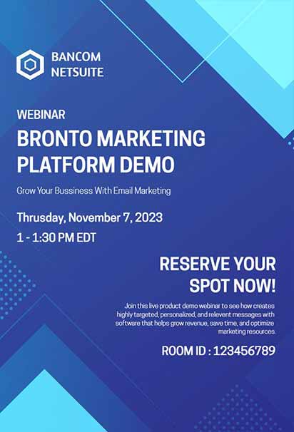 Email Marketing Platform Demonstration Webinar Invitation With Professional Design
