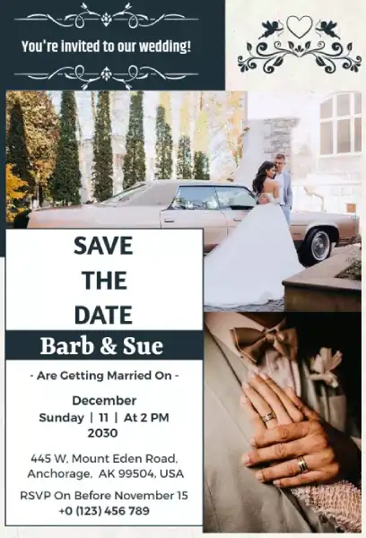 Vintage Wedding Invitation