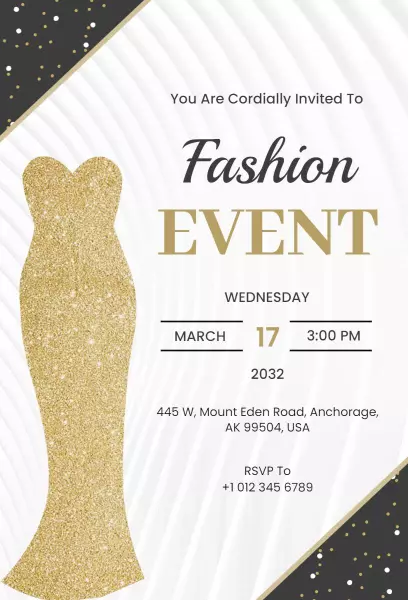 Luxury Fashion Event Invitation