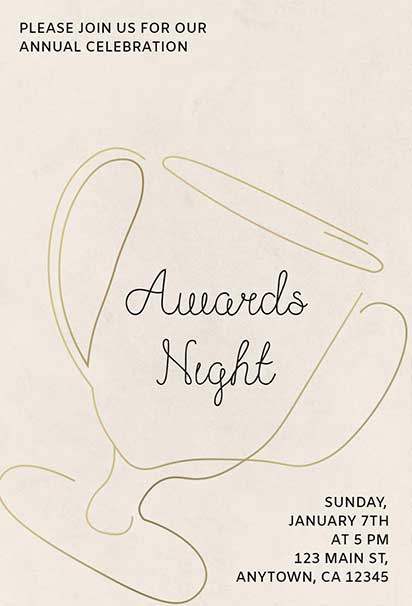 Minimalist Abstract Company Awards Ceremony Invitation With Clean Design And Modern Professional Style
