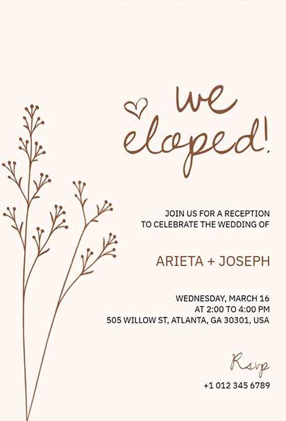 Minimalist Terracotta Elopement Celebration Design With Warm Earthy Tones And Simple Layout
