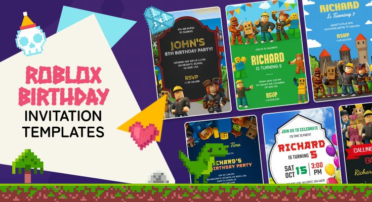 Top Roblox Birthday Invitation Templates - Editable Designs & Ideas