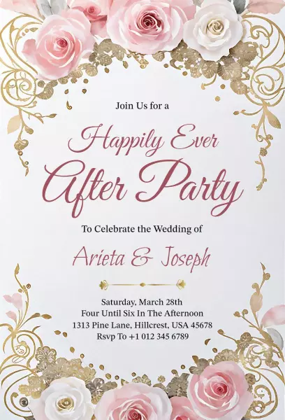 Romantic Wedding Party Invitation