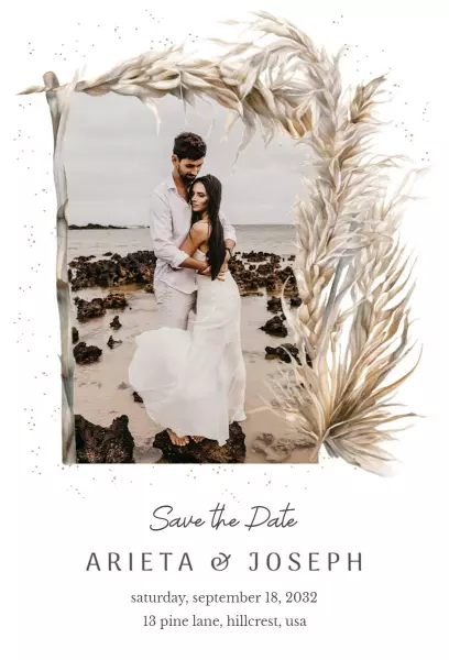 Save The Date Wedding Announcement Invitation