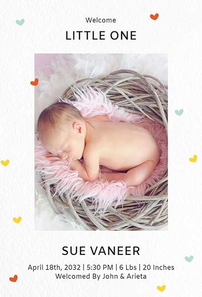 Soft Pastel Baby Arrival Announcement With Gentle Color Tones And Calm Minimal Design
