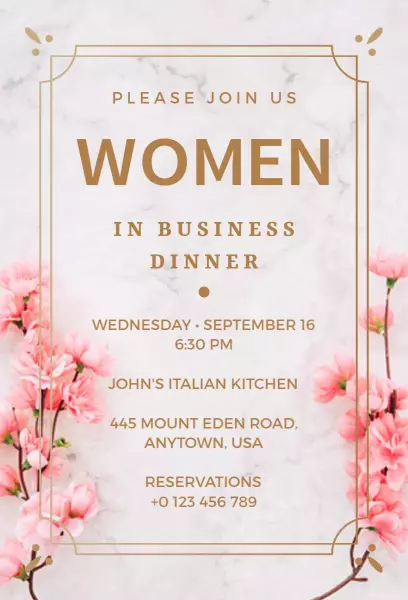 Soft Peach & Ebb Event Invitation