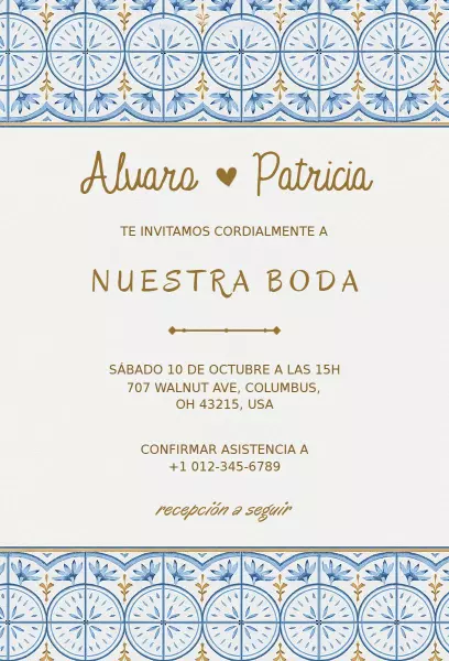 Spanish Wedding Invitation