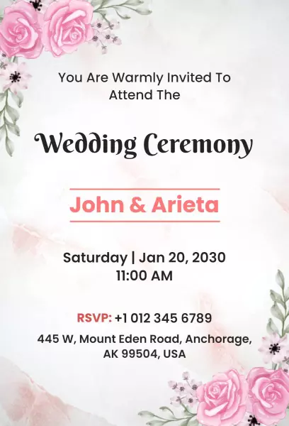 Wedding Ceremony Invitation