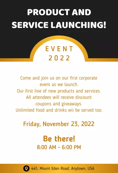 White & Meteor Event Invitation